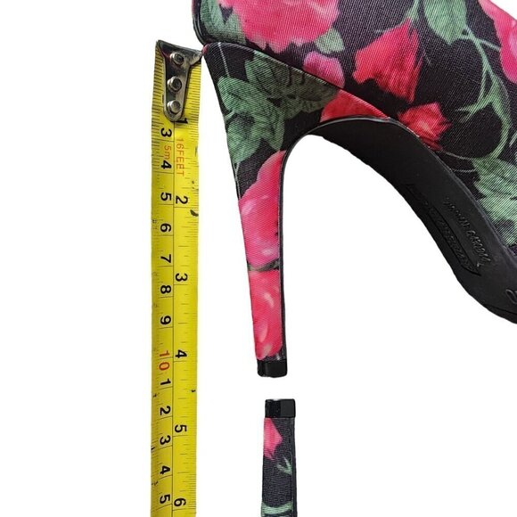 Christian Siriano Floral Pointed Toe Pump Pink Black Women's 10 - Picture 14 of 15